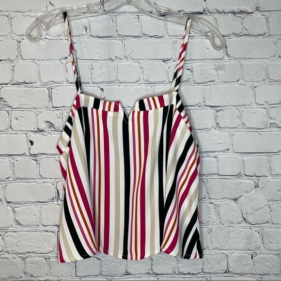 Striped Cropped Tank Top - Picture 1 of 5
